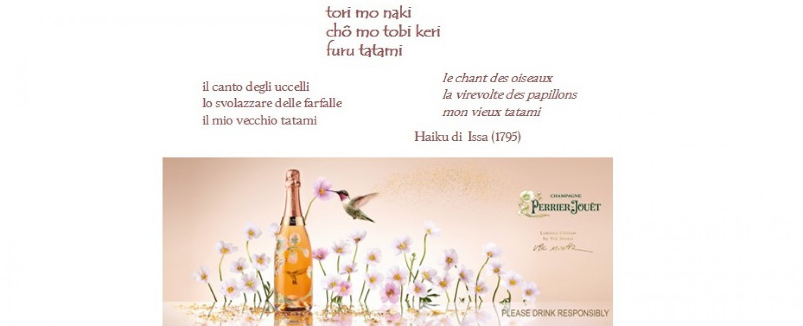 PERRIER-JOUËT NELL'HAIKU DI OTTOBRE